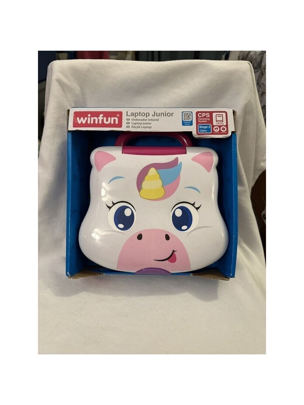 Unicorn character laptop with early learning concepts Cute laptop with magic New